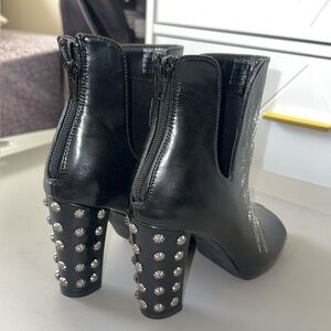 Studded Black Ankle Boots